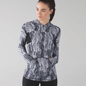 Rare Lululemon black and white runbeam hoodie